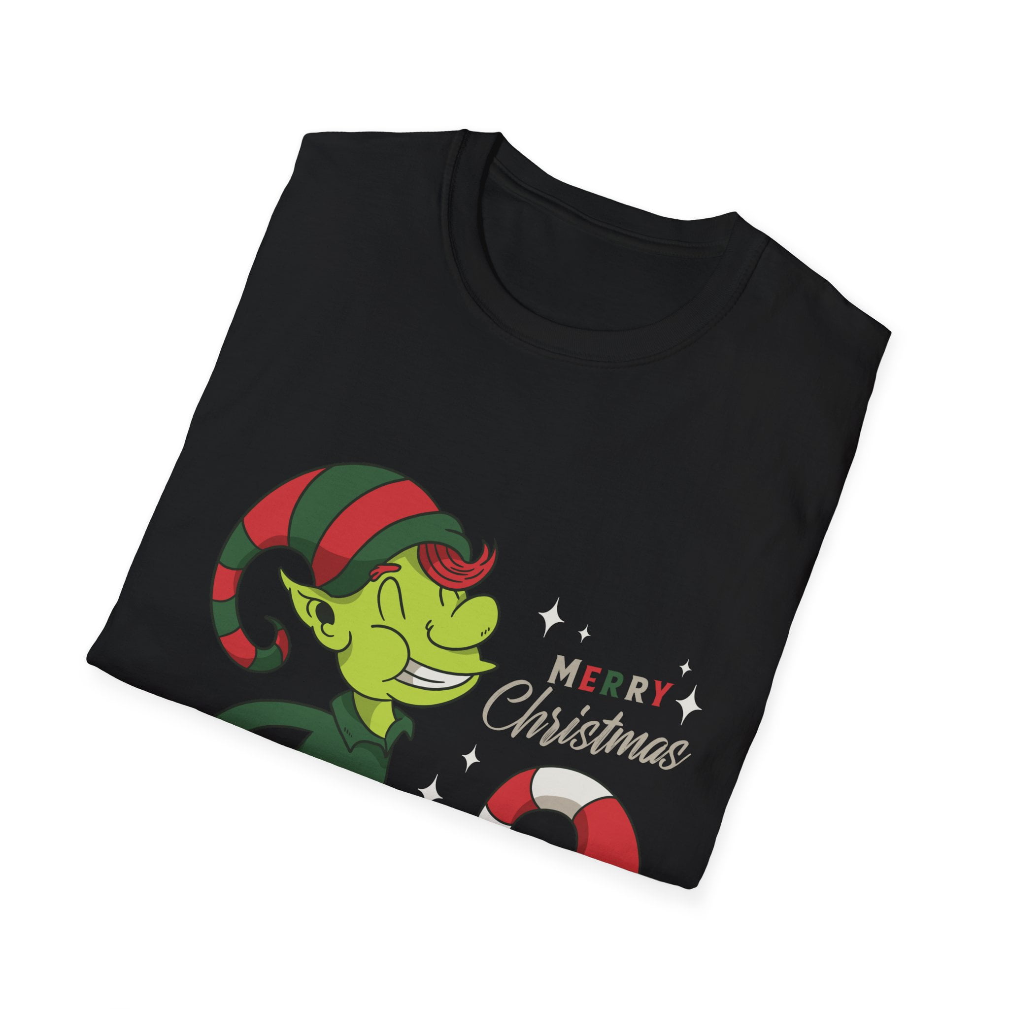Elf on Candy Cane Men Women Holiday Novelty Apparel