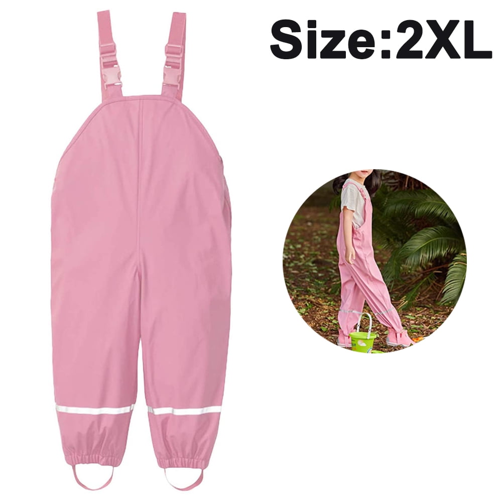 Salopette De Pluie Enfant - Pantalon Imperméable Léger Sans Doublure - Taille 86/92 à 134/140 - Pour Garçon Et Fille, Activités Extérieures