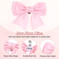 thumbnail image 2 of Uxcell 2-Pack Clips de Zapatos con Lazo, Hebilla de Zapato Elegante Desmontable de Satén para Mujeres [Rosa Claro], 2 of 7