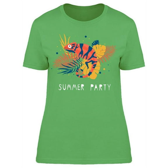 Summer Party Chameleon T-Shirt Women -Image by Shutterstock, Female Medium