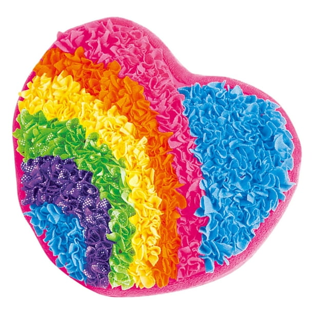 Juego de almohadas de tela por número Haga su propia almohada divertida con colores brillantes Decoración del dormitorio Suministros para manualidades Corazón