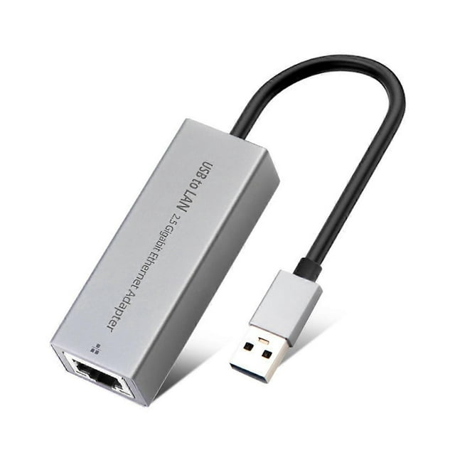 Adaptateur Réseau USB 2500Mbps Adaptateur Ethernet 2.5Gbps Gigabit Lan USB C vers RJ45 Carte Réseau pour Ordinateur Portable USB 3.0