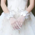 thumbnail image 2 of Guantes de satén con lazo y encaje de perlas para mujer, elegantes guantes de novia para fiesta de boda, con protección solar, accesorios para fiesta de boda, 2 of 5