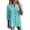 Mint Green, variant on RQYYD Womens Split Neck Full Button 3/4 Sleeve Blouse Casual Loose Fit Tunic Top for Daily Wear