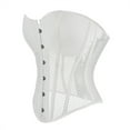 thumbnail image 4 of BYHONG Festival Women Elegant Vintage Cap Sleeves Brocade Bustier Corset Top White M, 4 of 4