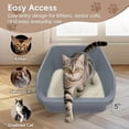 thumbnail image 2 of Large Cat Litter Box with High Sides,Durable Open Top Cat Litter Pan for Kitty,Plastic Indoor Big Cat Box with High Wall,Senior Cat Toilet with Low Entry,Easy to Clean,Anti-Splashing(Grey), 2 of 6