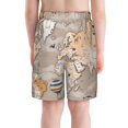 thumbnail image 3 of Cauagu World Map With Animals Print Swim Trunks for Men,Youth Boys Swim Shorts Compression Liner Beach Shorts Boys' Swimming Shorts 7-20 Years Bathing Suit-Medium, 3 of 7