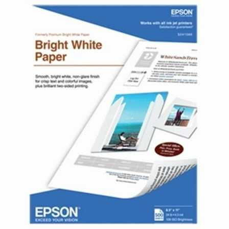 Epson Inkjet Premium Bright White Paper 8.5x11 500 Sht Bright White