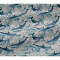 thumbnail image 5 of oneOone Cotton Jersey Dusty Teal Green Fabric Whale Sewing Material Print Fabric By The Yard 58 Inch Wide, 5 of 6