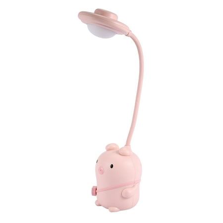 

Cartoon Silicone Pig Press Sensor LED Night Light for Children Baby Kids 3 Modes Eye Protection USB LED Night Lamp Pink
