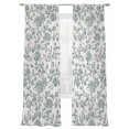 thumbnail image 6 of Farmhouse Sheer Curtains for Living Room Bedroom Teal Blue Green Vintage Flower Leaf Plant Sheer Curtains 84 Inch Long 2 Panels Set Light Filtering Curtain Window Treatments Drapes for Dining Room, 6 of 6