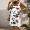 thumbnail image 5 of ZQUUVOU Women's Casual Printes Floar Dress Sleeveless Round Neck Short Floral Dress Multicolor, 5 of 7