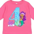 thumbnail image 4 of Inktastic Fourth Birthday Mermaid Girls Long Sleeve Toddler T-Shirt, 4 of 5