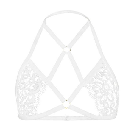 Yuhangmm Women s Sexy And Fashionable Lace Strap Hanging Neck Bra Comfortable And Lingerie Sparkly Lingerie