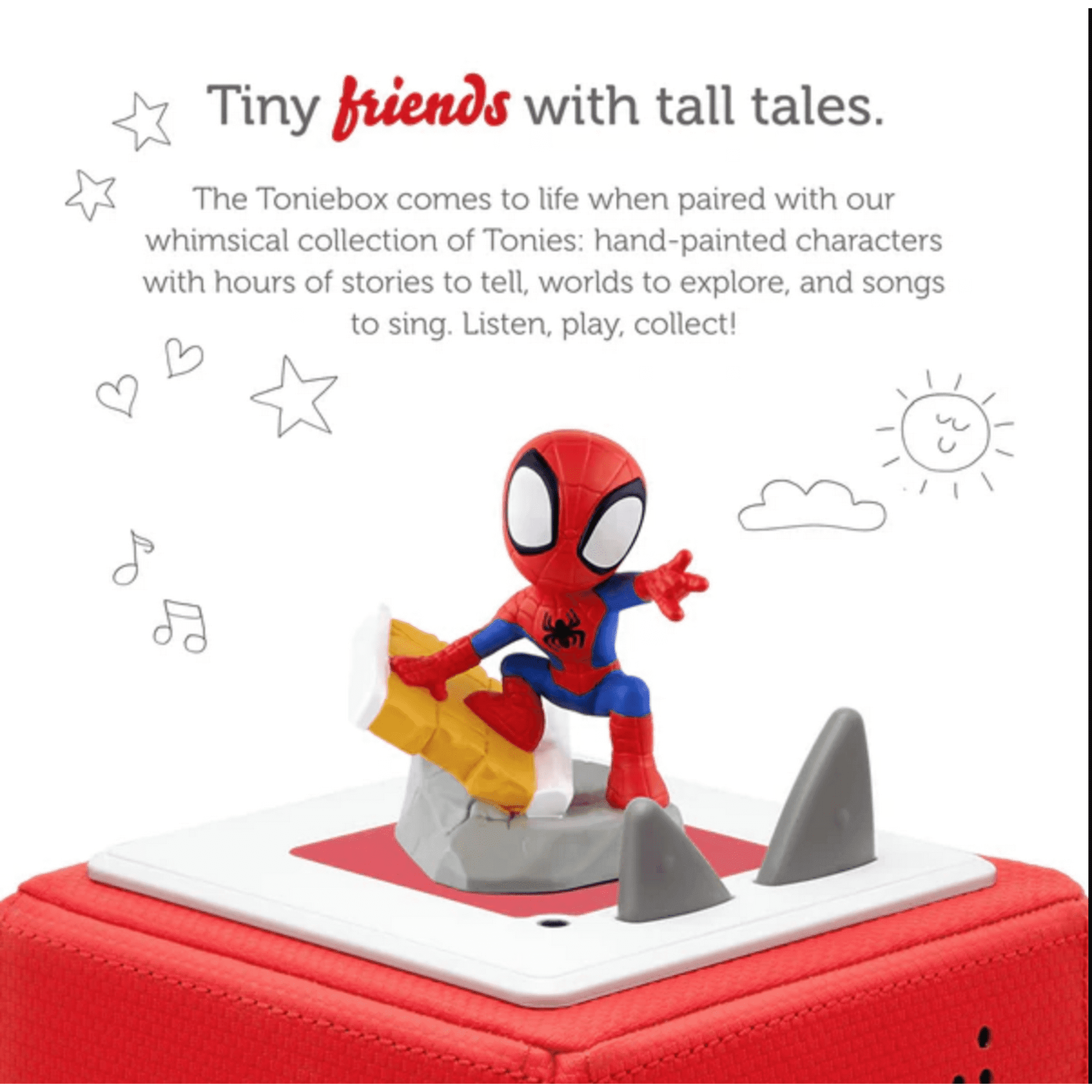 tonies Spidey Red 2.4Ghz Audio Player Bundle, Age Group 3+