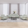 thumbnail image 1 of vidaXL 3 Piece Sofa Set with Cushions Light Grey Velvet, 1 of 5