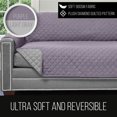 thumbnail image 4 of Original Patent Pending Reversible Large Sofa Protector, Many Colors, Seat Width to 70 Inch, Furniture Slipcover 2 Inch Strap, Couch Slip Cover Throw for Pet Dogs, Kids, Purple Lt Gray, 4 of 8