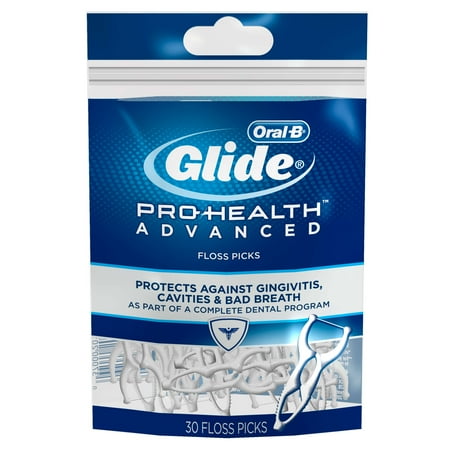 Oral B Glide Pro-Health Advanced Dental Floss Picks, 30 Count