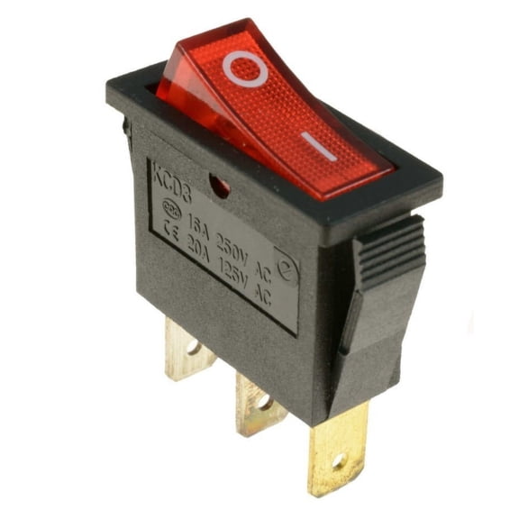 Three-position Rocker Switch 15A 250V 20A 125V RED ON-OFF-ON 3 Pin Joystick Switch Replacement Parts Power Tools Accessories