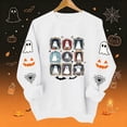 thumbnail image 2 of Jsaierl Halloween Sweatshirts for Women Cute Ghost Print Pullovers Trendy Classic Round Neck Long Sleeve Sweater Tops Halloween Costumes, Sizes S-2XL, 2 of 9