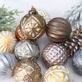 thumbnail image 3 of 3.15" Vintage Christmas Ball Ornaments,12PCS Retro Bronze Christmas Tree Decorations Set, Shatterproof Rustic Ornaments for Xmas Farmhouse Home Holiday Décor, 3 of 9