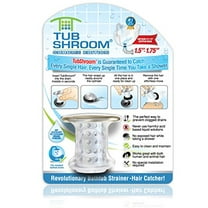 TubShroom Anti-Clogging Drain Stopper, Hair Catcher in Chrome Finish