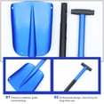 thumbnail image 3 of TEHAUX 1Pc Portable Car Emergency Snow Shovel Foldable Aluminum Alloy Winter Tool, 3 of 8