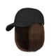 thumbnail image 1 of Baseball Cap With Hair Extensions Straight Short Bob Hairstyle Adjustable Removable Wig Hat 7.9inch For Woman Girl, 1 of 4