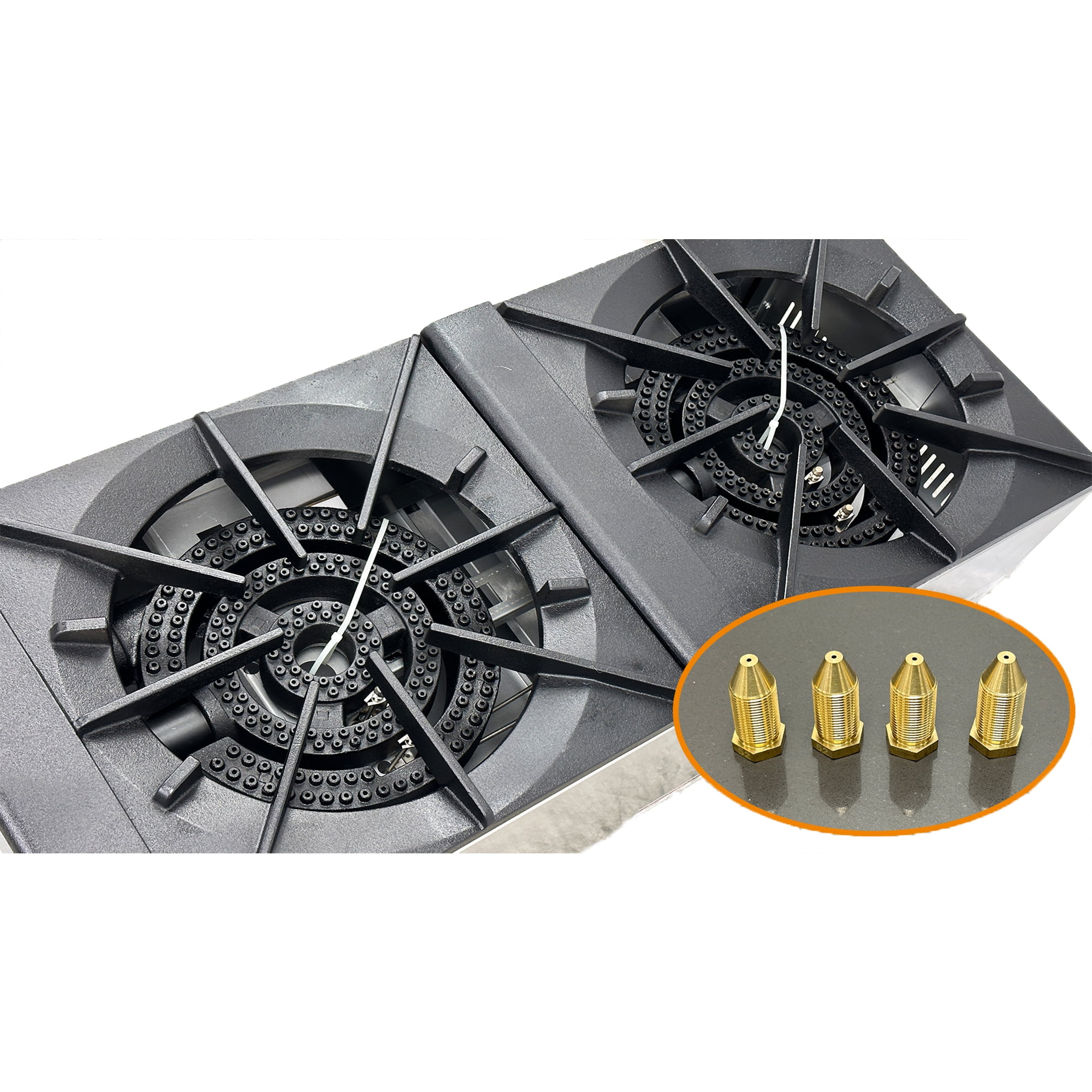 18 in. Commercial Double Hole Stock Pot Range 152,000 BTU