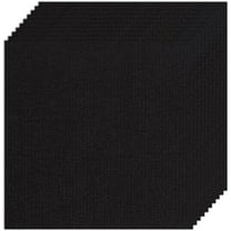 10Pcs Carpet Tiles Peel and Stick 12" x 12" Square Carpet Floor Tile Non-Slip Soft Padded Carpet Tiles Self Adhesion Floor Mat for DIY Flooring Home Pets Living Room Bedroom Kitchen Black