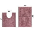 thumbnail image 5 of Better Trends Trier 2 Piece 100% Cotton Tufted Bath Rug with Non-Slip Backing - Rose, 5 of 5