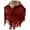 Red, variant on Hauaitttt Women Top Tassel Cape Vintage Suede Bucket Blanket Wrap Shawl Hooded Cloak with Sleeves for Women Large Head Scarf for Women Wrap Dress with plus Size Flapper Dresses Womens Cloaks And