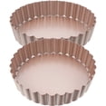 thumbnail image 3 of 2pcs Quiche Pans with Removable Bottom Non-stick Tart Pan Home Baking Pan Tray, 3 of 9