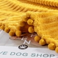 thumbnail image 3 of Manta polar DISSA de 130 x 160 cm, suave, de felpa, color amarillo, 3 of 6