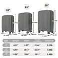 thumbnail image 3 of Hardside Luggage 20"/24"/28" 3 pcs/set in PP Spinner Wheel Luggage, Carry on Suitcase, Matching Color, Combination Lock (Silver grey),Hardside Suitcase, 3 of 24