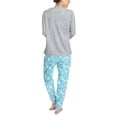 thumbnail image 2 of Hanes Women's Cozy Up 2 Piece Set Top and Jogger Pajamas, Grey/Polar Bear, X-Large, 2 of 4