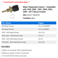 thumbnail image 2 of Water Temperature Sensor - Compatible with 1998, 2000 - 2001, 2004, 2006, 2009 - 2011 Nissan Frontier 2010, 2 of 2