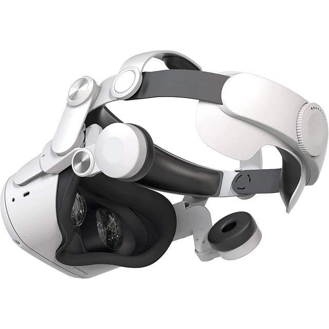 Oculus/Meta Quest 2 Compatible Design Halo Headband, Oculus Quest 2 Compatible Adjustable Headband and Ear Muffs Accessory, Enhances Support and Game Immersion, Reduces Stress on VR Headset