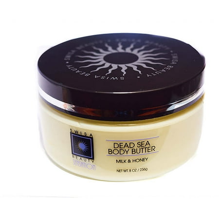 Dead Sea Body Butter - Swisa Beauty Dead Sea Body Butter - Can Be Used As After Tan Skin Moisturizer - 8oz - Milk & Honey