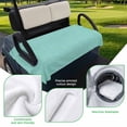 thumbnail image 5 of Golf Cart Seat Covers for 2 Seater,Turquoise Burlap Texture Soft Microfiber Cart Seat Towel Blanket,Farmhouse Vintage Aqua Absorbent Breathable Non Slip Bench Seats Protector for Golf Course 51"x31", 5 of 9