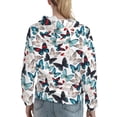 thumbnail image 7 of Lsque Butterfly Pattern Casual Women's Hoodie,Hooded Sweatshirt with Kangaroo Pocket,Pullover Hoodie with Eye-catching Drawstrings-Medium, 7 of 7
