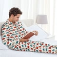 thumbnail image 6 of Lsque Artoon Car Pattern Long Sleeve Pajama Set for Men - Soft 2-Piece Sleepwear and Loungewear Set with Pockets, Comfy Nightwear-X-Large, 6 of 7