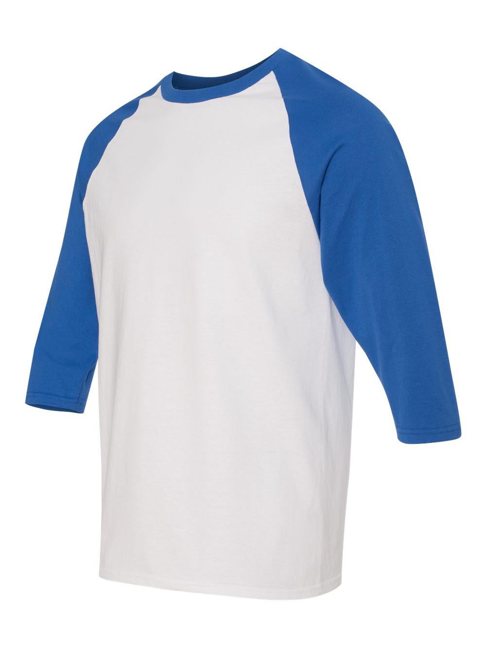 White//Royal Blue 3//4 Raglan Sleeve Baseball Shirt for 18 Inch Dolls