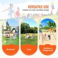 thumbnail image 7 of A-Frame Metal Swing Set with Saucer and Belt Swing for Outdoor Backyard Use, 7 of 7