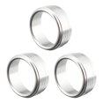 thumbnail image 2 of (Especificación de ventas, notas de pedido: un juego) Anillo de perilla de aire acondicionado adecuado para Subaru Forester WRX XV 09-16 [3 piezas plateadas], 2 of 8