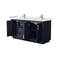 thumbnail image 3 of Wyndham Collection Miranda 66" Wood Double Bathroom Vanity in Blue/Nickel, 3 of 6