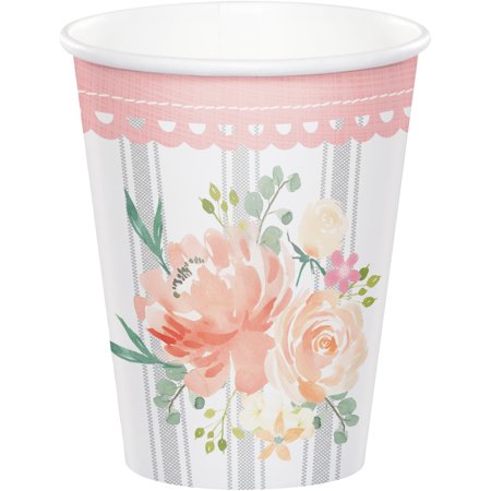 Country Floral Cups  24 Count for 24 Guests