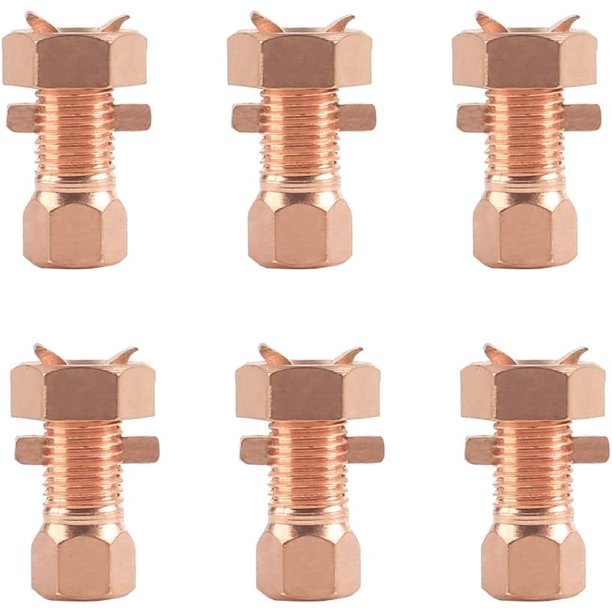 6PCS Split Bolt Connector Copper Grounding Clamps for Completing Ground