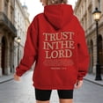 thumbnail image 2 of Bibifish Womens Hoodies Letter Graphic Hooded Sweatshirts Long Sleeve Loose Fit Casual Daily Outings Inspirational Stylish Pullover, 2 of 4