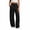 Black, variant on Baggy Sports Sweatpants for Women Cozy Elastic Drawstring Waist Loose Fit Solid Color Lounge Home Everyday Pants with Pockets